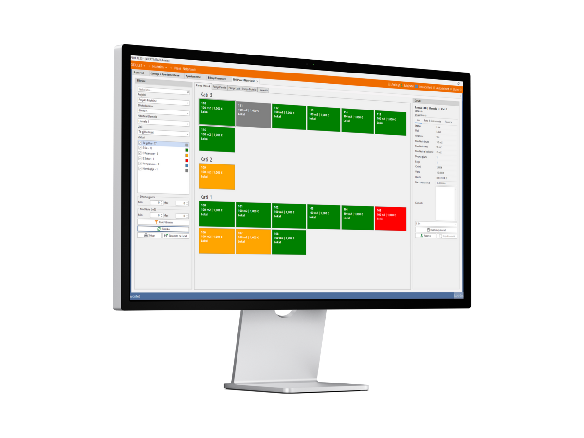 Pamje e modulit Ndërtimtaria